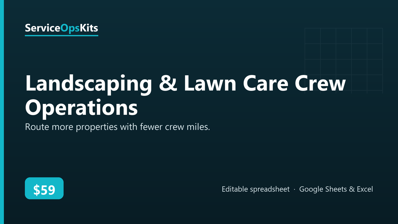 Landscaping & Lawn Care Crew Operations spreadsheet template